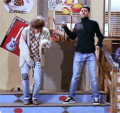 Gif from the film Empire Records of Lucas and AJ dancing